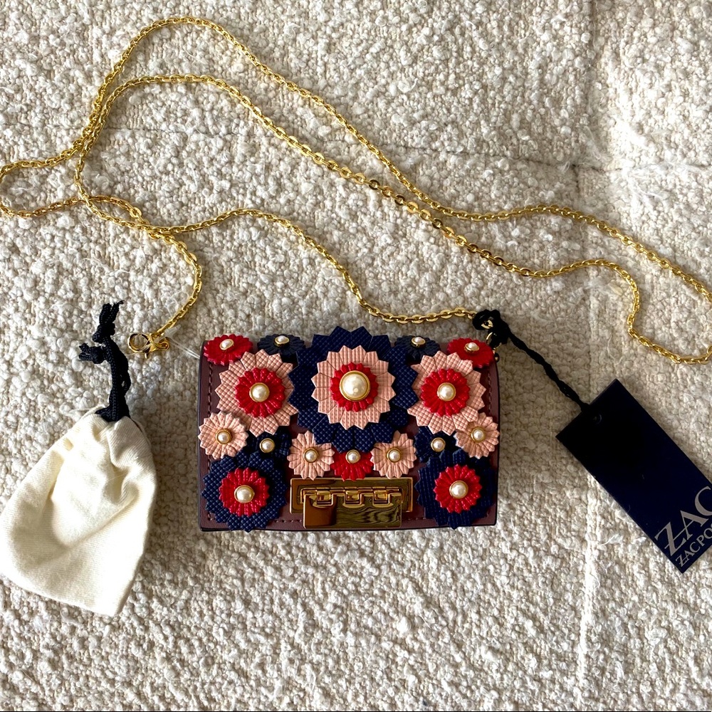 Zac Posen  Earthette Card Case with Chain (NWT)